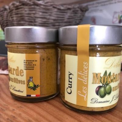 Moutarde aux olives et curry